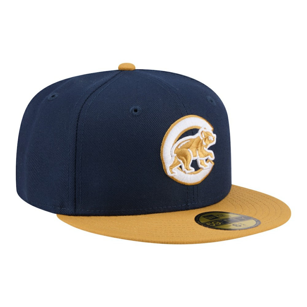 Chicago Cubs New Era Two-Tone Color Pack 59FIFTY Fitted Hat - Navy/Khaki - New Era Lifestyle