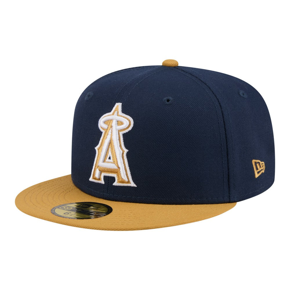 Los Angeles Angels New Era Two-Tone Color Pack 59FIFTY Fitted Hat - Navy/Khaki - New Era Online