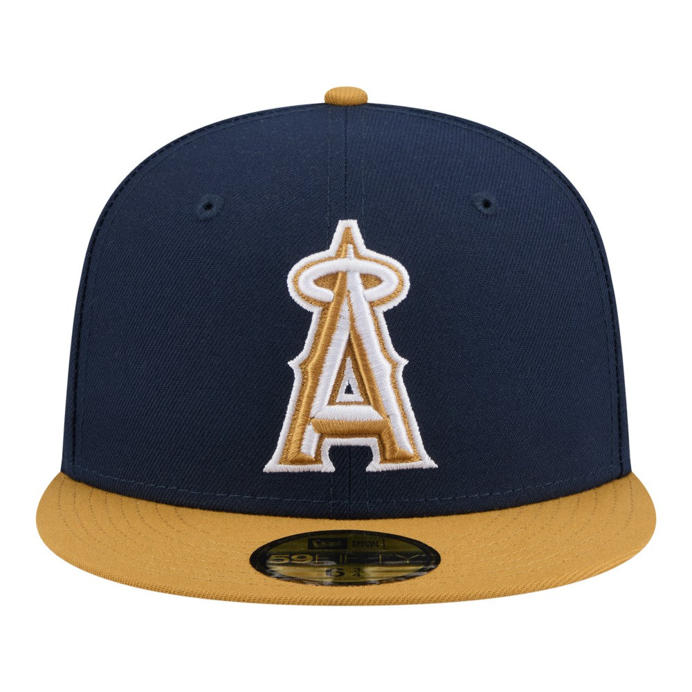 Los Angeles Angels New Era Two-Tone Color Pack 59FIFTY Fitted Hat - Navy/Khaki - New Era Online