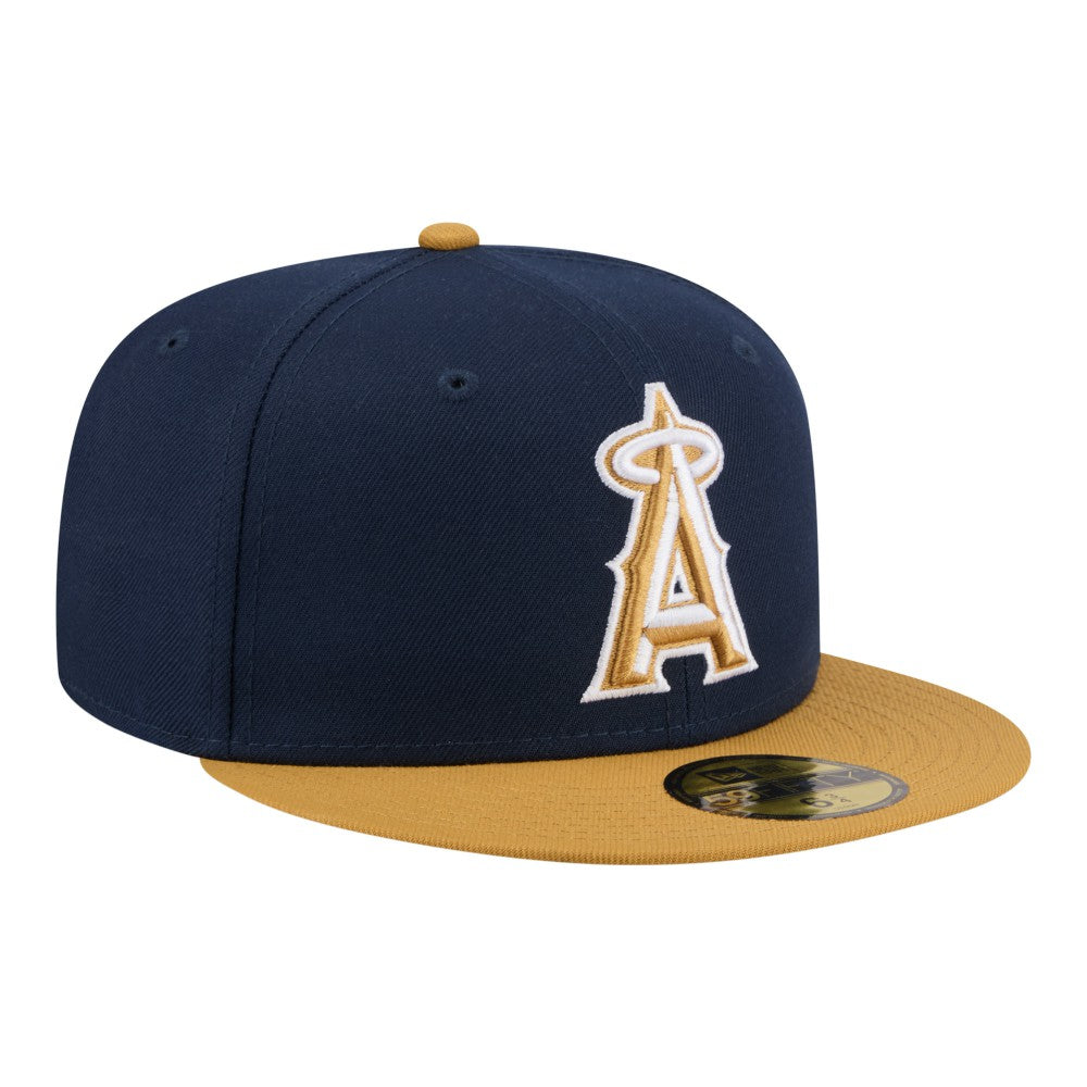 Los Angeles Angels New Era Two-Tone Color Pack 59FIFTY Fitted Hat - Navy/Khaki - New Era Online
