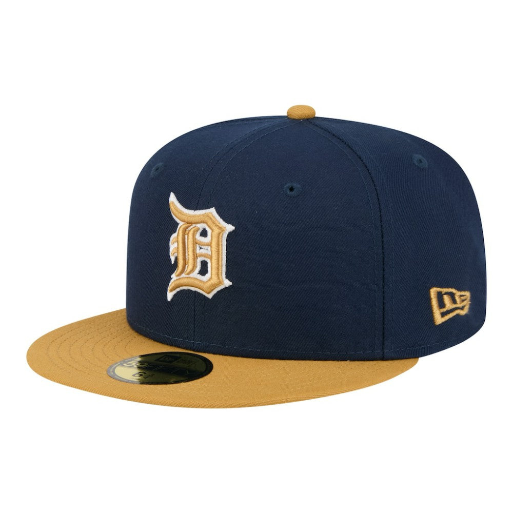 Detroit Tigers New Era Two-Tone Color Pack 59FIFTY Fitted Hat - Navy/Khaki - New Era Sale
