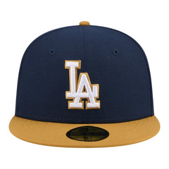 Los Angeles Dodgers New Era Two-Tone Color Pack 59FIFTY Fitted Hat - Navy/Khaki - New Era Online