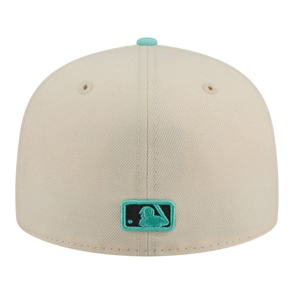 Los Angeles Angels New Era Two-Tone Color Pack 59FIFTY Fitted Hat - Light Beige/Turquoise - New Era Discount