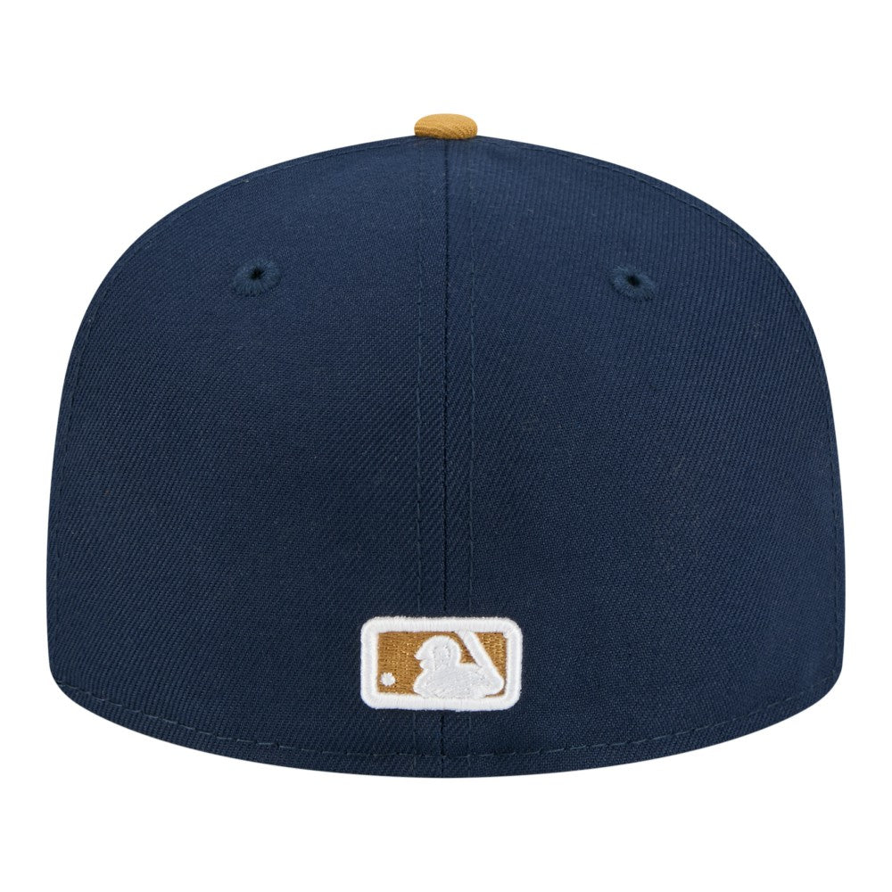 Milwaukee Brewers New Era Two-Tone Color Pack 59FIFTY Fitted Hat - Navy/Khaki - New Era Sale