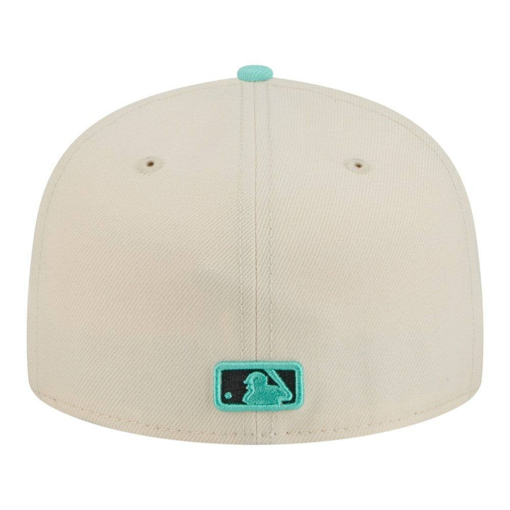 Athletics New Era Two-Tone Color Pack 59FIFTY Fitted Hat - Light Beige/Turquoise - New Era Online