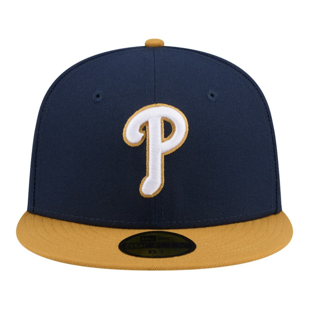 Philadelphia Phillies New Era Two-Tone Color Pack 59FIFTY Fitted Hat - Navy/Khaki - New Era Online