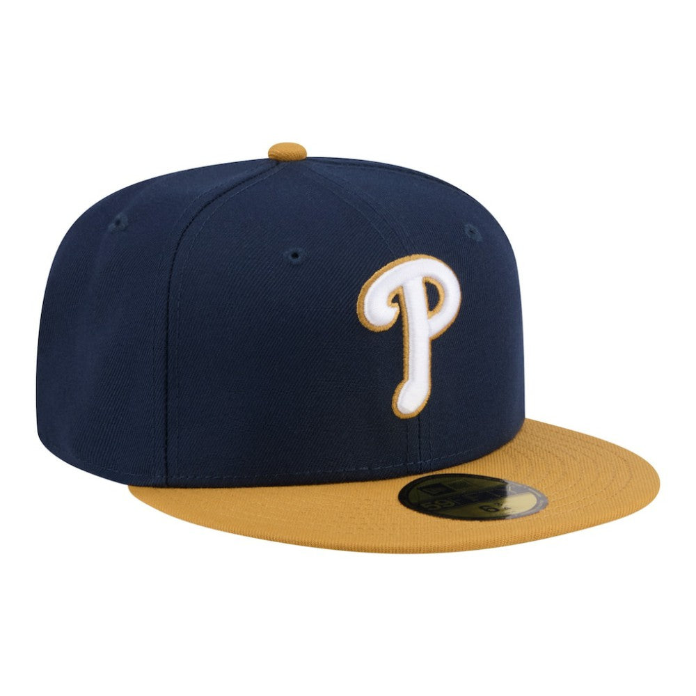 Philadelphia Phillies New Era Two-Tone Color Pack 59FIFTY Fitted Hat - Navy/Khaki - New Era Online