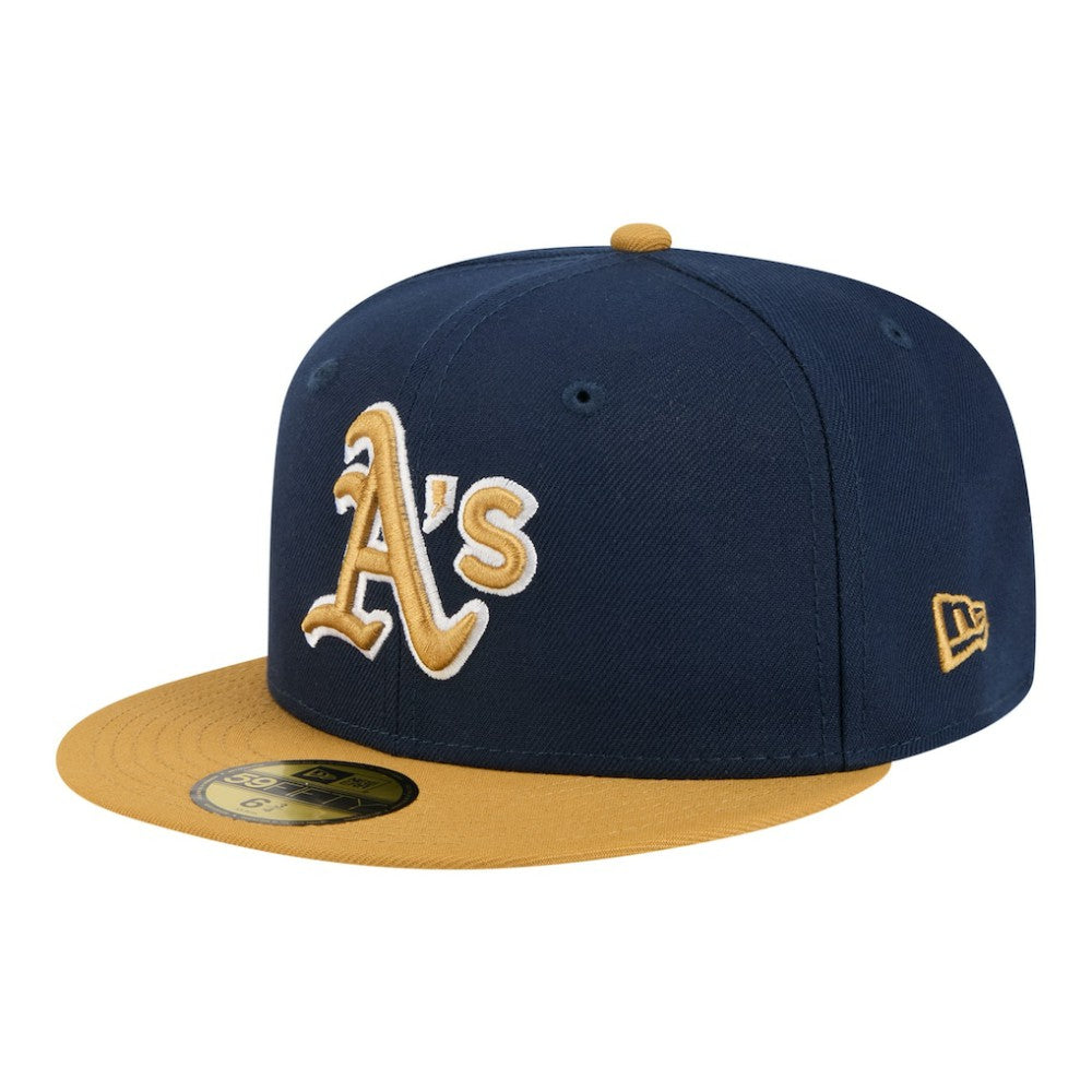 Athletics New Era Two-Tone Color Pack 59FIFTY Fitted Hat - Navy/Khaki - New Era Lifestyle
