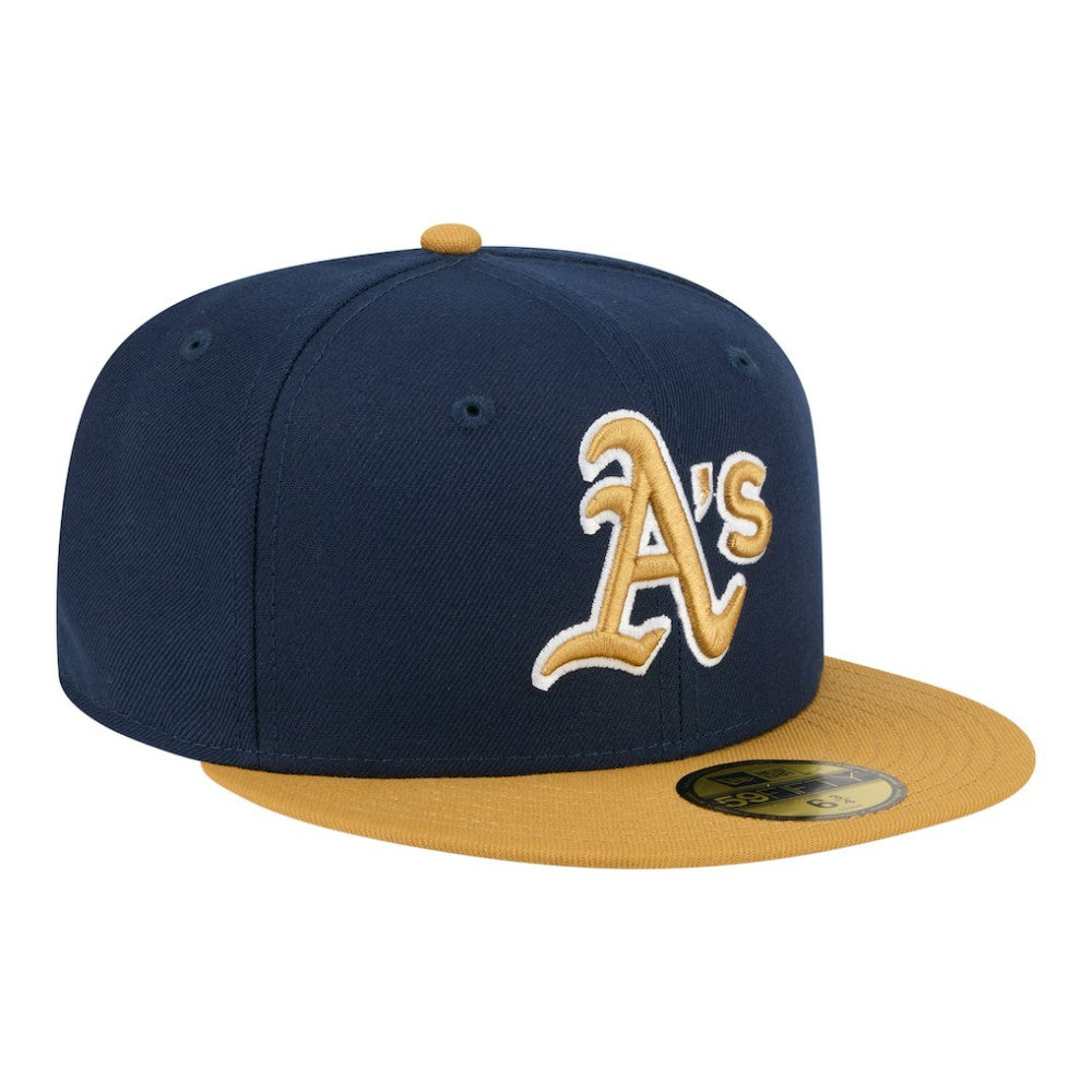 Athletics New Era Two-Tone Color Pack 59FIFTY Fitted Hat - Navy/Khaki - New Era Lifestyle