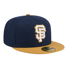 San Francisco Giants New Era Two-Tone Color Pack 59FIFTY Fitted Hat - Navy/Khaki - New Era Lifestyle
