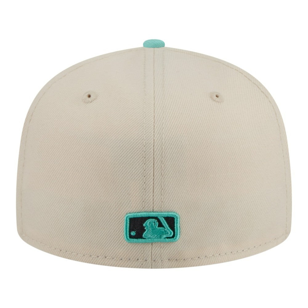 Seattle Mariners New Era Two-Tone Color Pack 59FIFTY Fitted Hat - Light Beige/Turquoise - New Era Discount