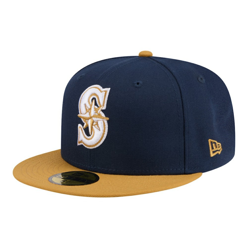 Seattle Mariners New Era Two-Tone Color Pack 59FIFTY Fitted Hat - Navy/Khaki - New Era on Sale