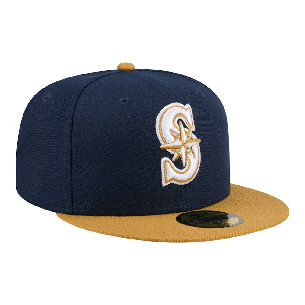 Seattle Mariners New Era Two-Tone Color Pack 59FIFTY Fitted Hat - Navy/Khaki - New Era on Sale
