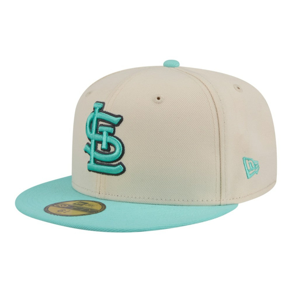 St. Louis Cardinals New Era Two-Tone Color Pack 59FIFTY Fitted Hat - Light Beige/Turquoise - New Era Online