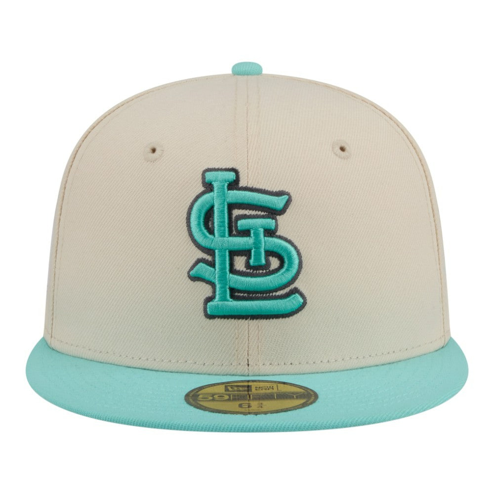 St. Louis Cardinals New Era Two-Tone Color Pack 59FIFTY Fitted Hat - Light Beige/Turquoise - New Era Online