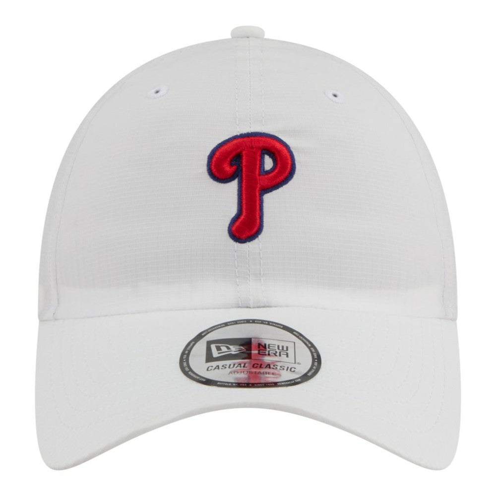 Philadelphia Phillies New Era Ripstop Casual Classic Adjustable Hat - White - New Era Discount