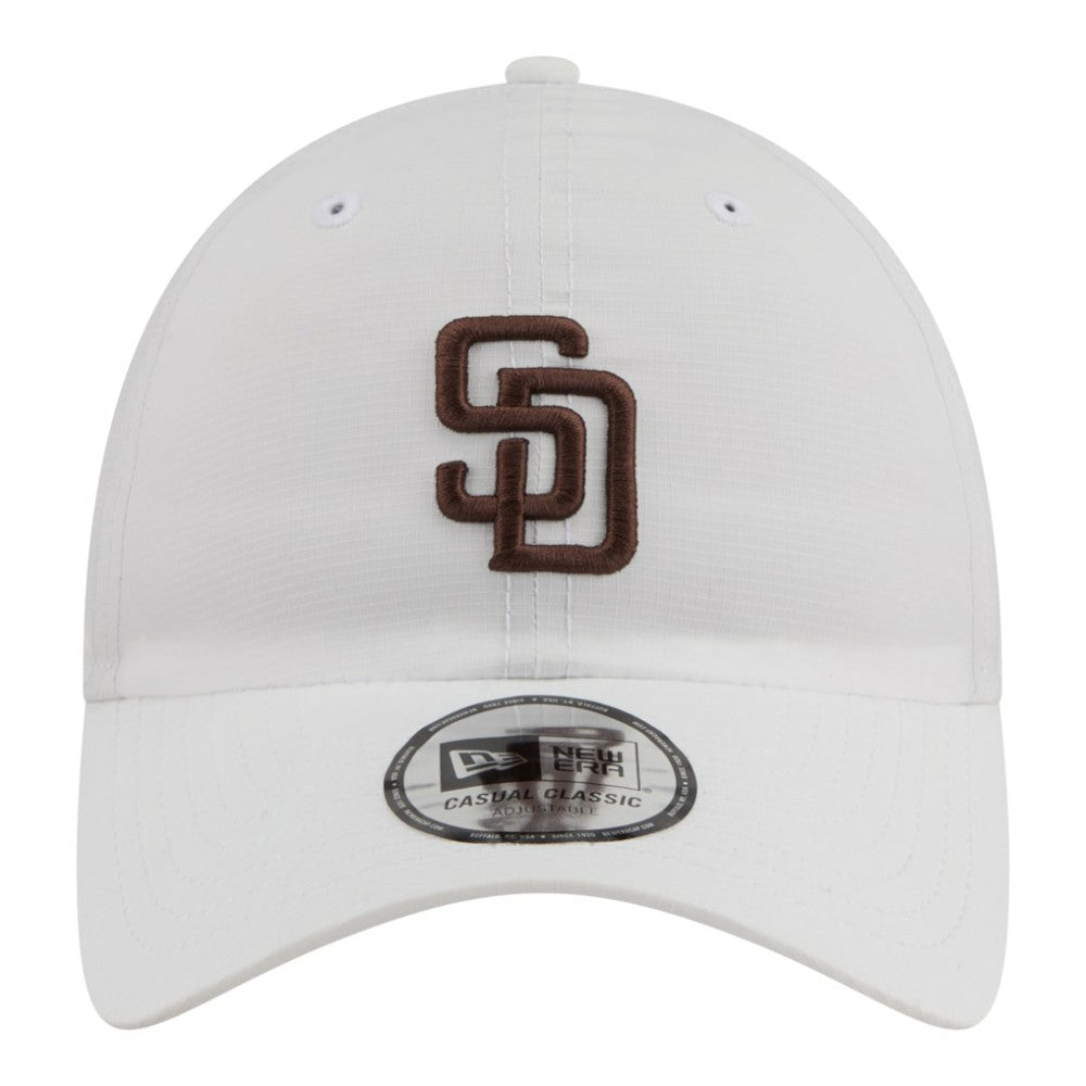 San Diego Padres New Era Ripstop Casual Classic Adjustable Hat - White - New Era Lifestyle