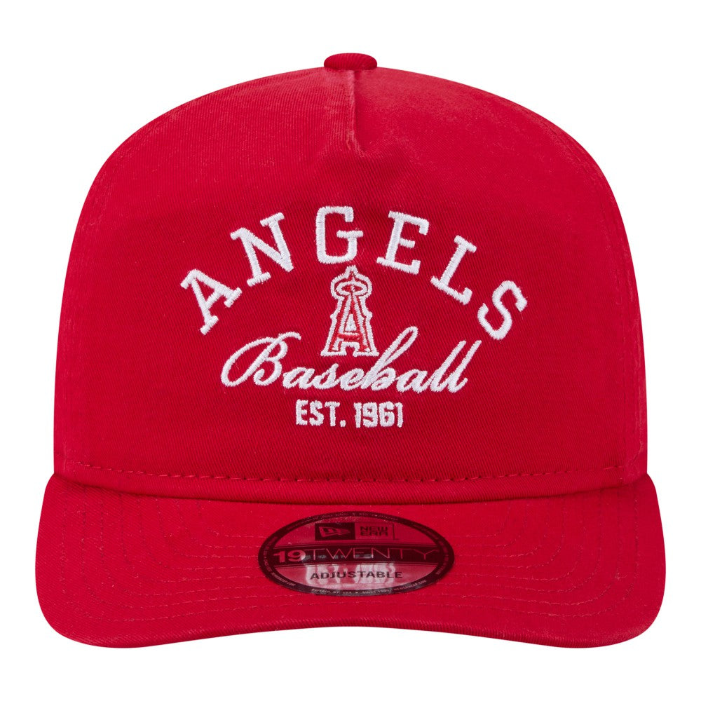 Los Angeles Angels New Era Stacked 19TWENTY Adjustable Hat - Red - New Era on Sale