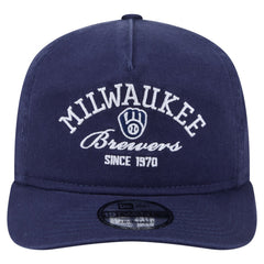 Milwaukee Brewers New Era Stacked 19TWENTY Adjustable Hat - Navy - New Era Lifestyle