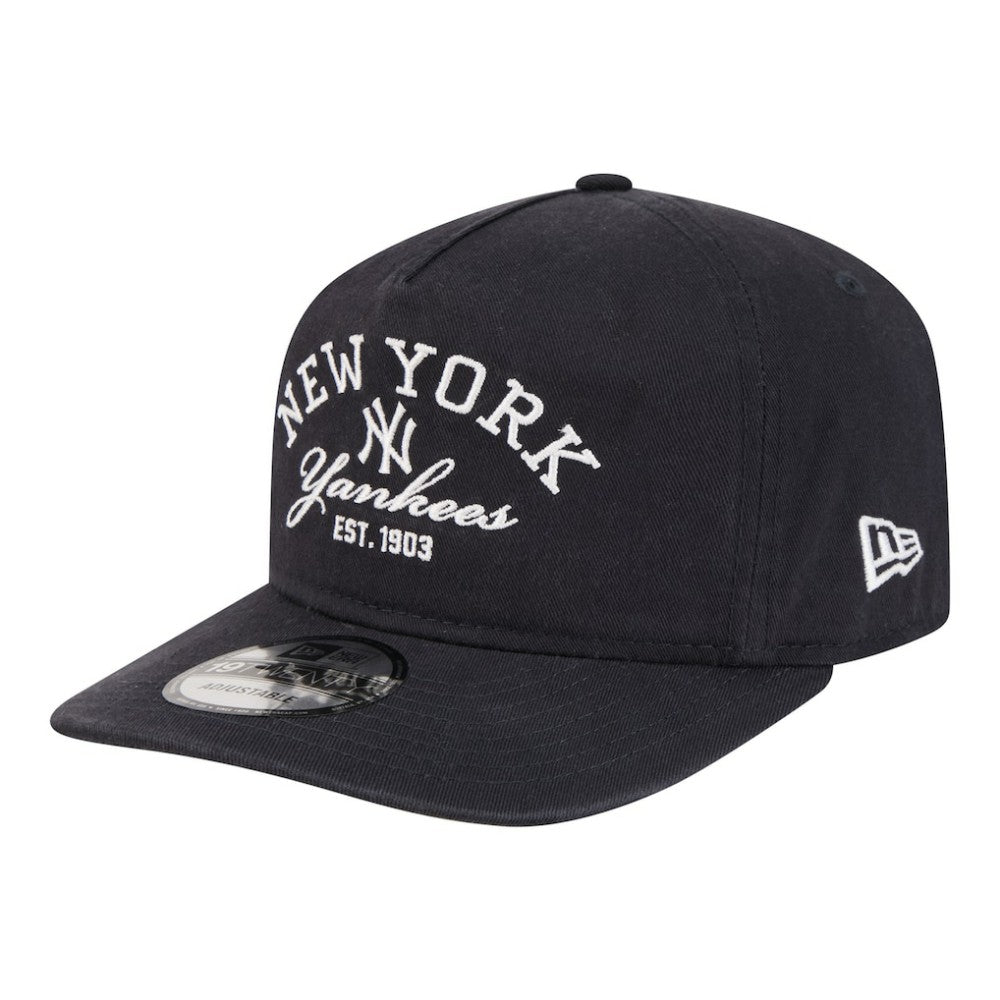 New York Yankees New Era Stacked 19TWENTY Adjustable Hat - Navy - New Era Discount