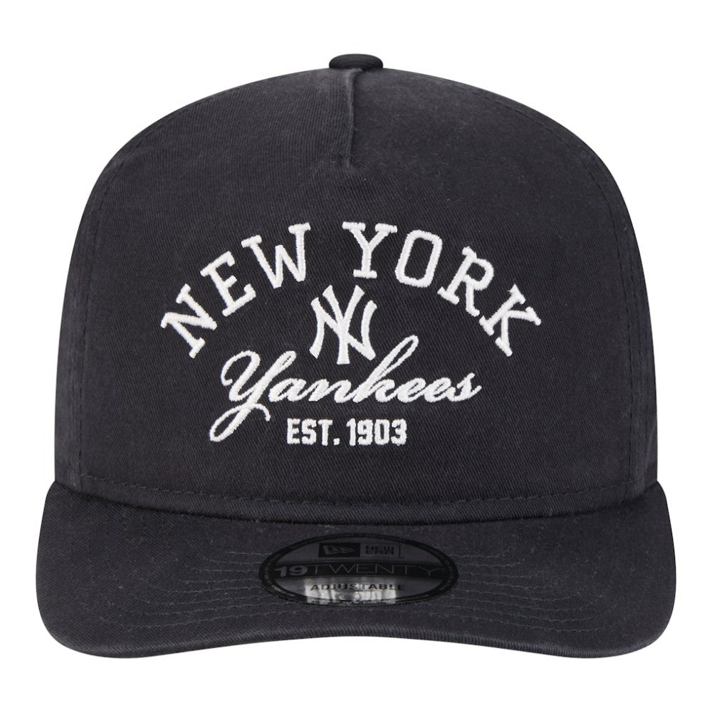 New York Yankees New Era Stacked 19TWENTY Adjustable Hat - Navy - New Era Discount