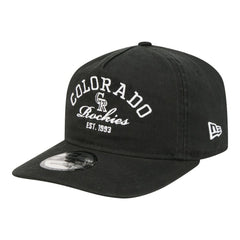 Colorado Rockies New Era Stacked 19TWENTY Adjustable Hat - Black - New Era Sale