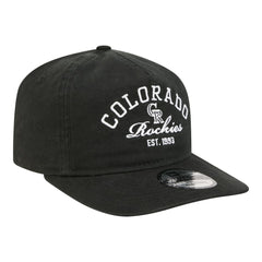 Colorado Rockies New Era Stacked 19TWENTY Adjustable Hat - Black - New Era Sale
