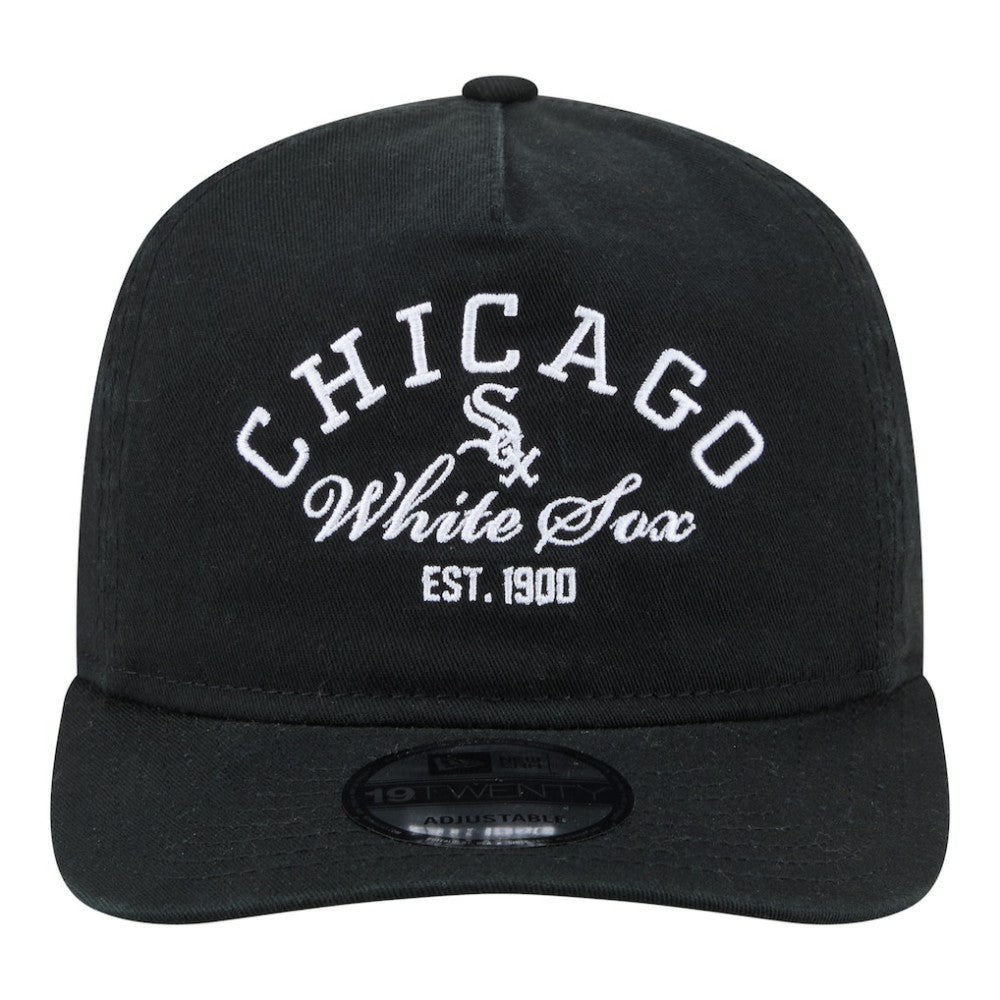 Chicago White Sox New Era Stacked 19TWENTY Adjustable Hat - Black - New Era Online