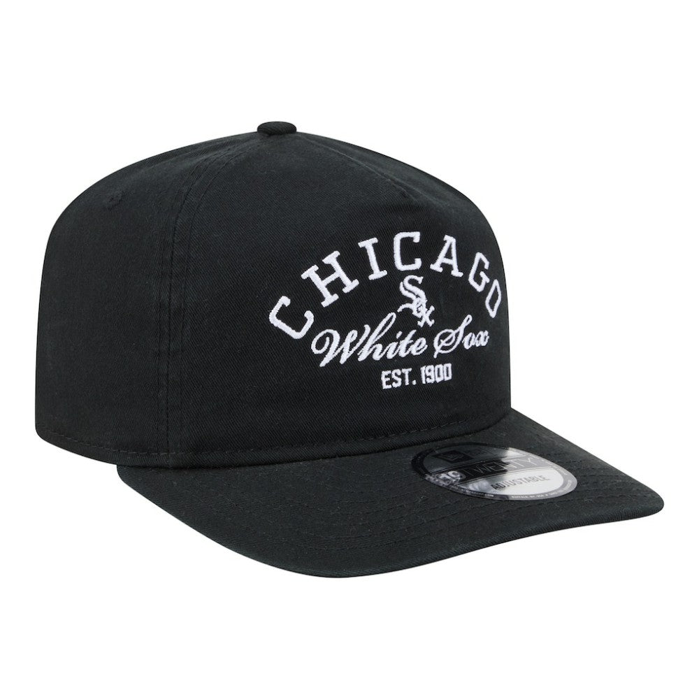 Chicago White Sox New Era Stacked 19TWENTY Adjustable Hat - Black - New Era Online