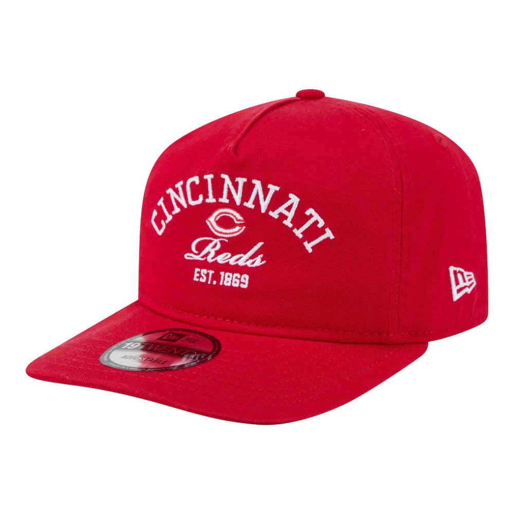 Cincinnati Reds New Era Stacked 19TWENTY Adjustable Hat - Red - New Era Lifestyle