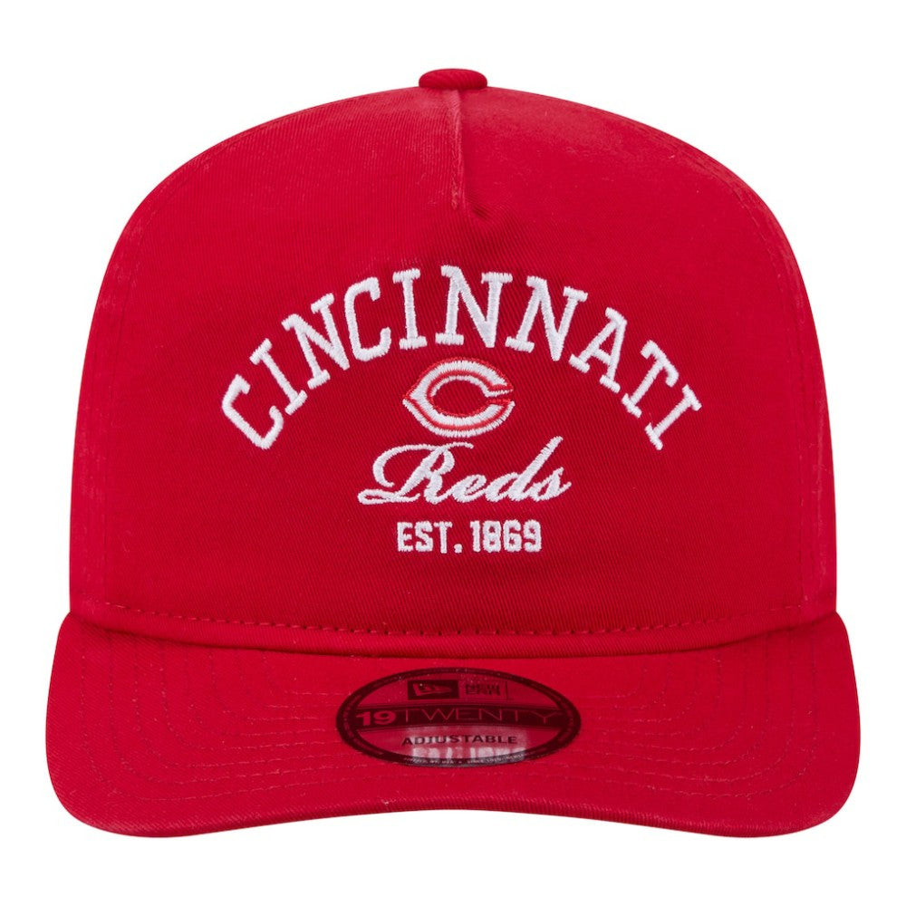 Cincinnati Reds New Era Stacked 19TWENTY Adjustable Hat - Red - New Era Lifestyle
