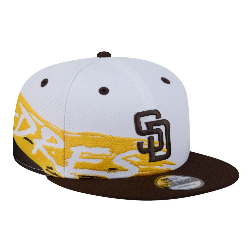 San Diego Padres New Era 9FIFTY Snapback Hat - White/Brown - New Era Discount