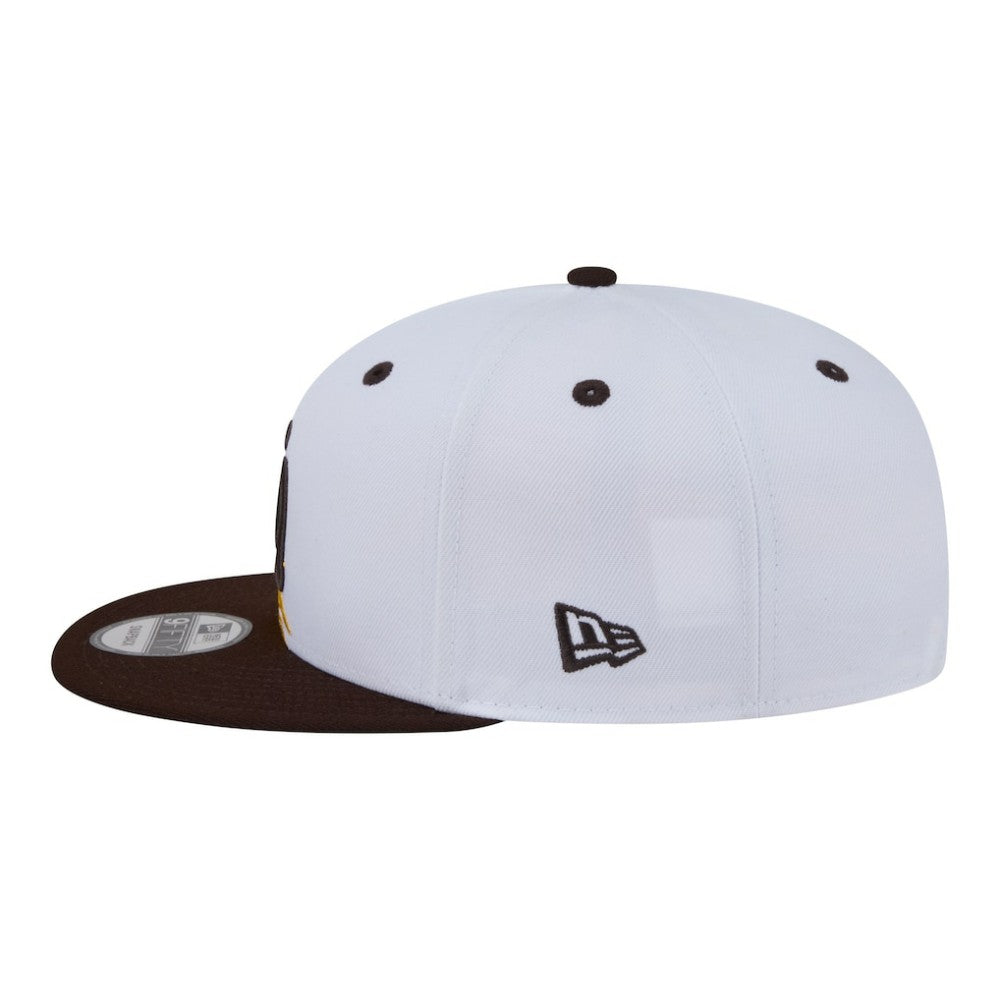 San Diego Padres New Era 9FIFTY Snapback Hat - White/Brown - New Era Discount