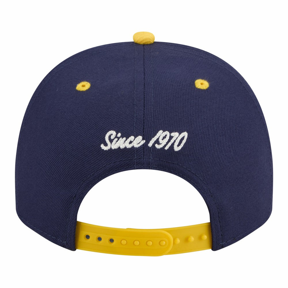 Milwaukee Brewers New Era Arched A-Frame 9FIFTY Adjustable Hat - Navy/Gold - New Era Online
