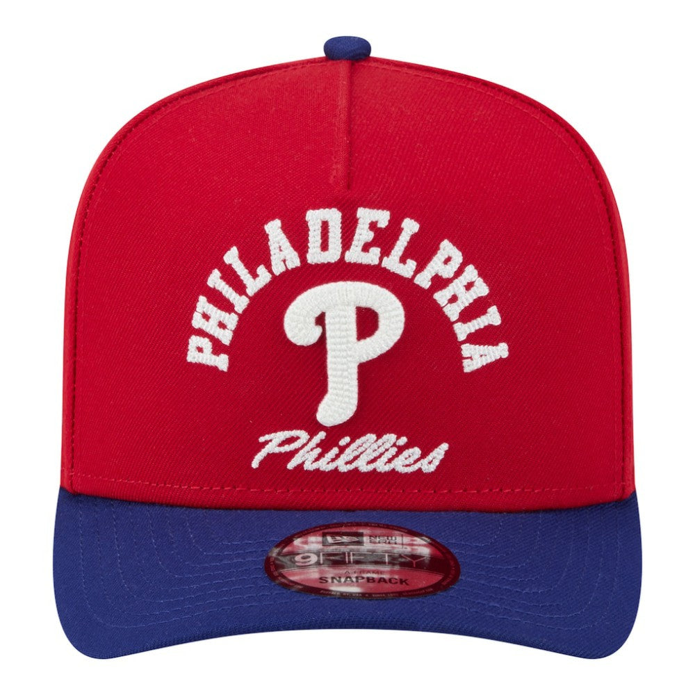 Philadelphia Phillies New Era Arched A-Frame 9FIFTY Adjustable Hat - Red/Royal - New Era Online