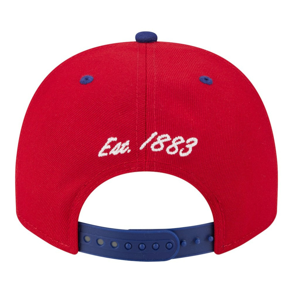 Philadelphia Phillies New Era Arched A-Frame 9FIFTY Adjustable Hat - Red/Royal - New Era Online