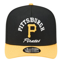 Pittsburgh Pirates New Era Arched A-Frame 9FIFTY Adjustable Hat - Black/Gold - New Era Discount