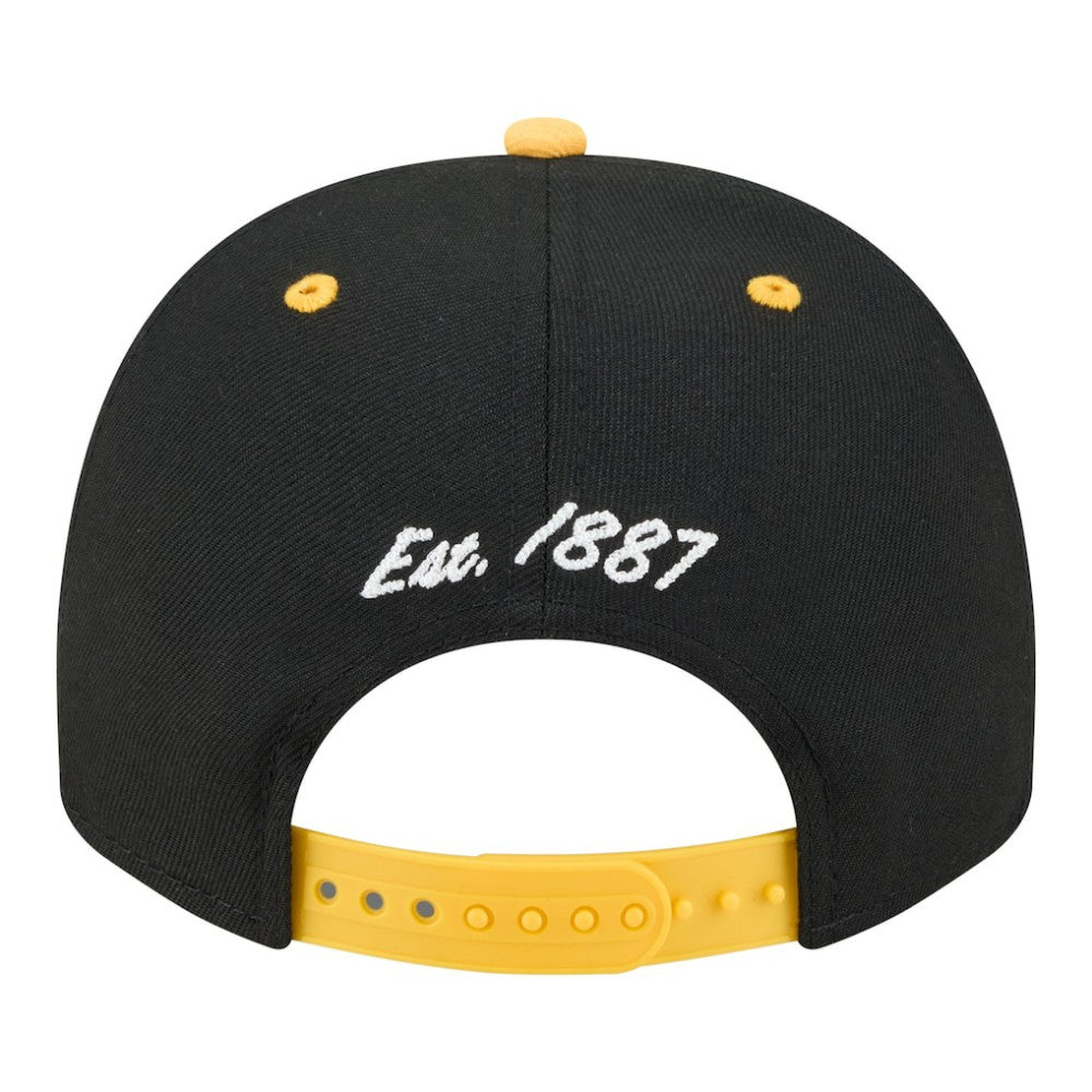 Pittsburgh Pirates New Era Arched A-Frame 9FIFTY Adjustable Hat - Black/Gold - New Era Discount