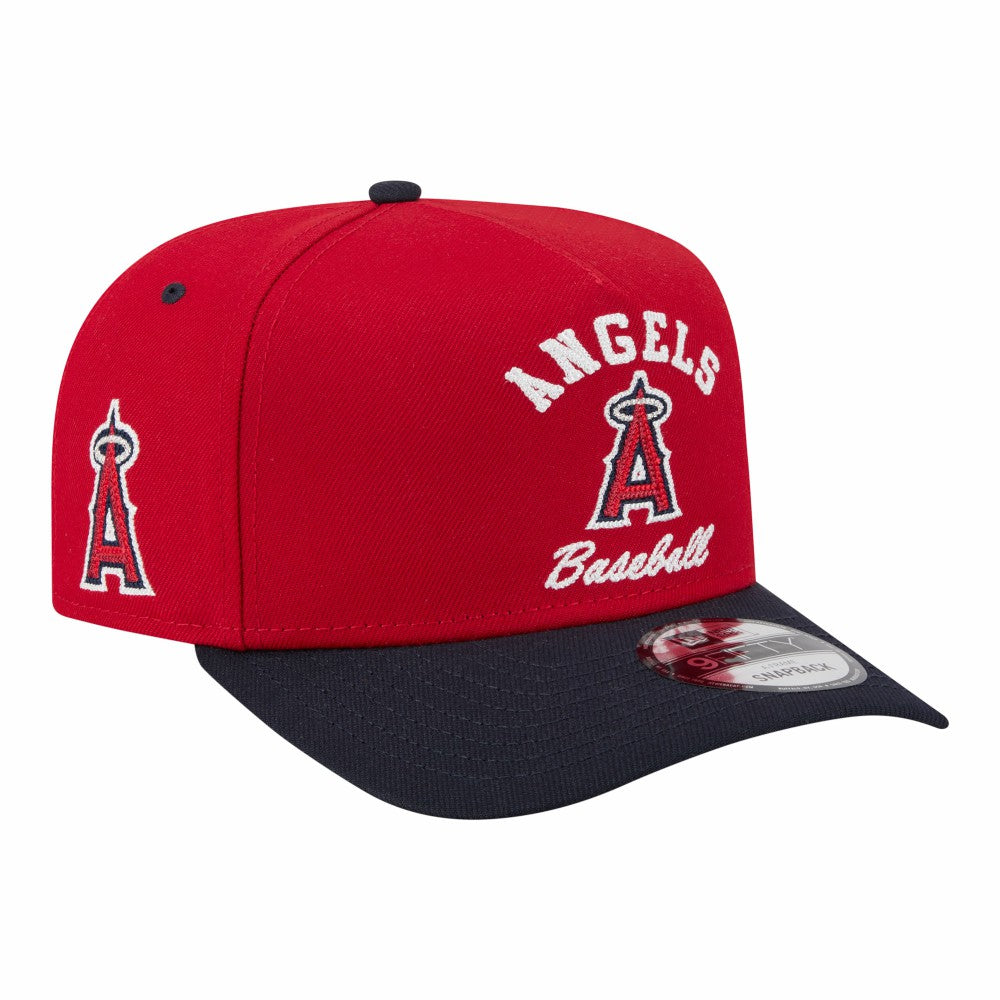 Los Angeles Angels New Era Arched A-Frame 9FIFTY Adjustable Hat - Red/Navy - New Era on Sale