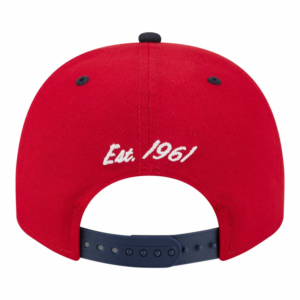 Los Angeles Angels New Era Arched A-Frame 9FIFTY Adjustable Hat - Red/Navy - New Era on Sale