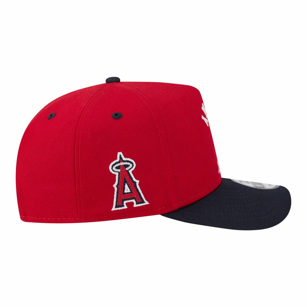 Los Angeles Angels New Era Arched A-Frame 9FIFTY Adjustable Hat - Red/Navy - New Era on Sale