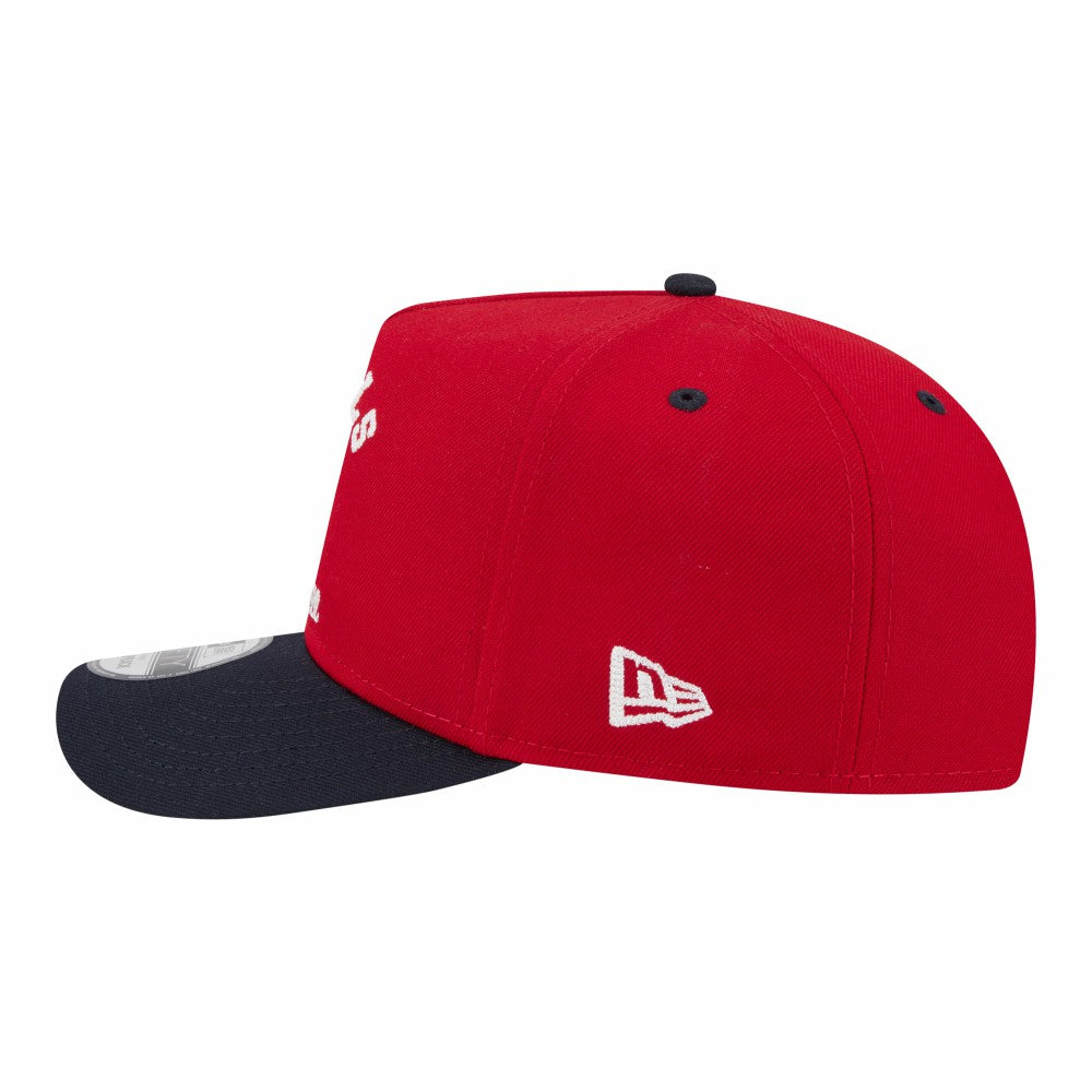 Los Angeles Angels New Era Arched A-Frame 9FIFTY Adjustable Hat - Red/Navy - New Era on Sale