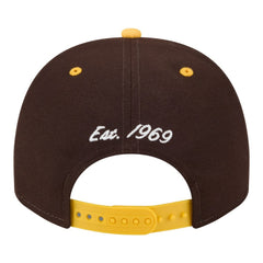 San Diego Padres New Era Arched A-Frame 9FIFTY Adjustable Hat - Brown/Gold - New Era on Sale