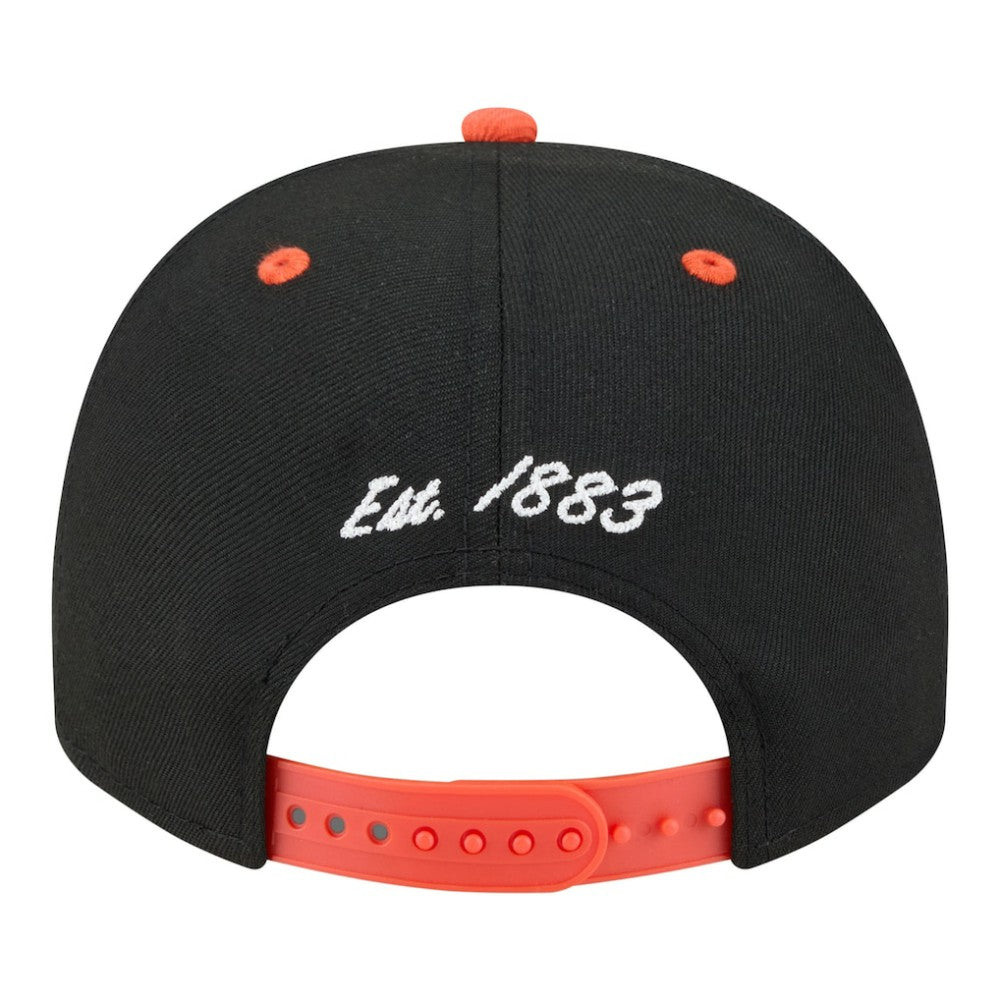 San Francisco Giants New Era Arched A-Frame 9FIFTY Adjustable Hat - Black/Orange - New Era Discount