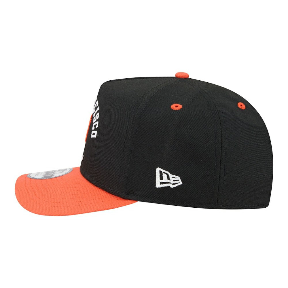 San Francisco Giants New Era Arched A-Frame 9FIFTY Adjustable Hat - Black/Orange - New Era Discount