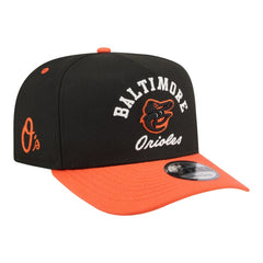 Baltimore Orioles New Era Arched A-Frame 9FIFTY Adjustable Hat - Black/Orange - New Era Lifestyle