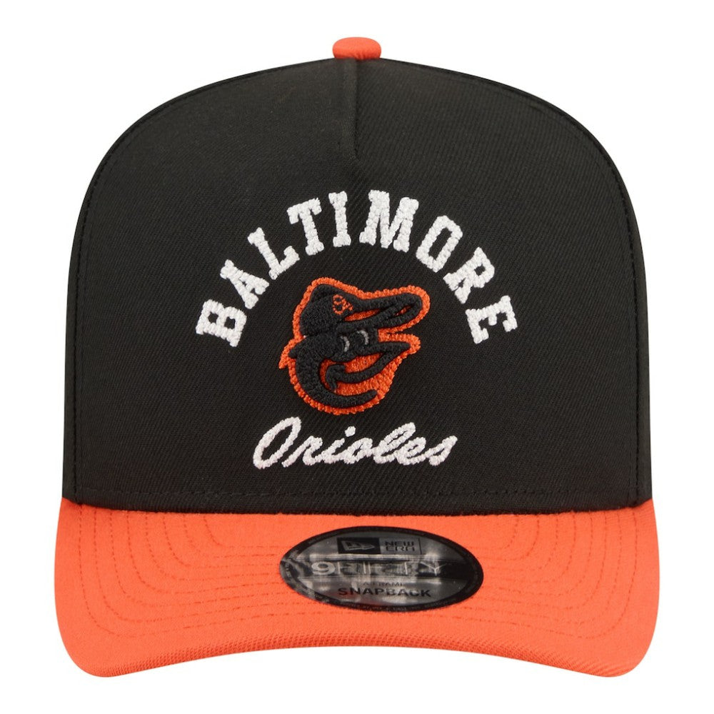 Baltimore Orioles New Era Arched A-Frame 9FIFTY Adjustable Hat - Black/Orange - New Era Lifestyle