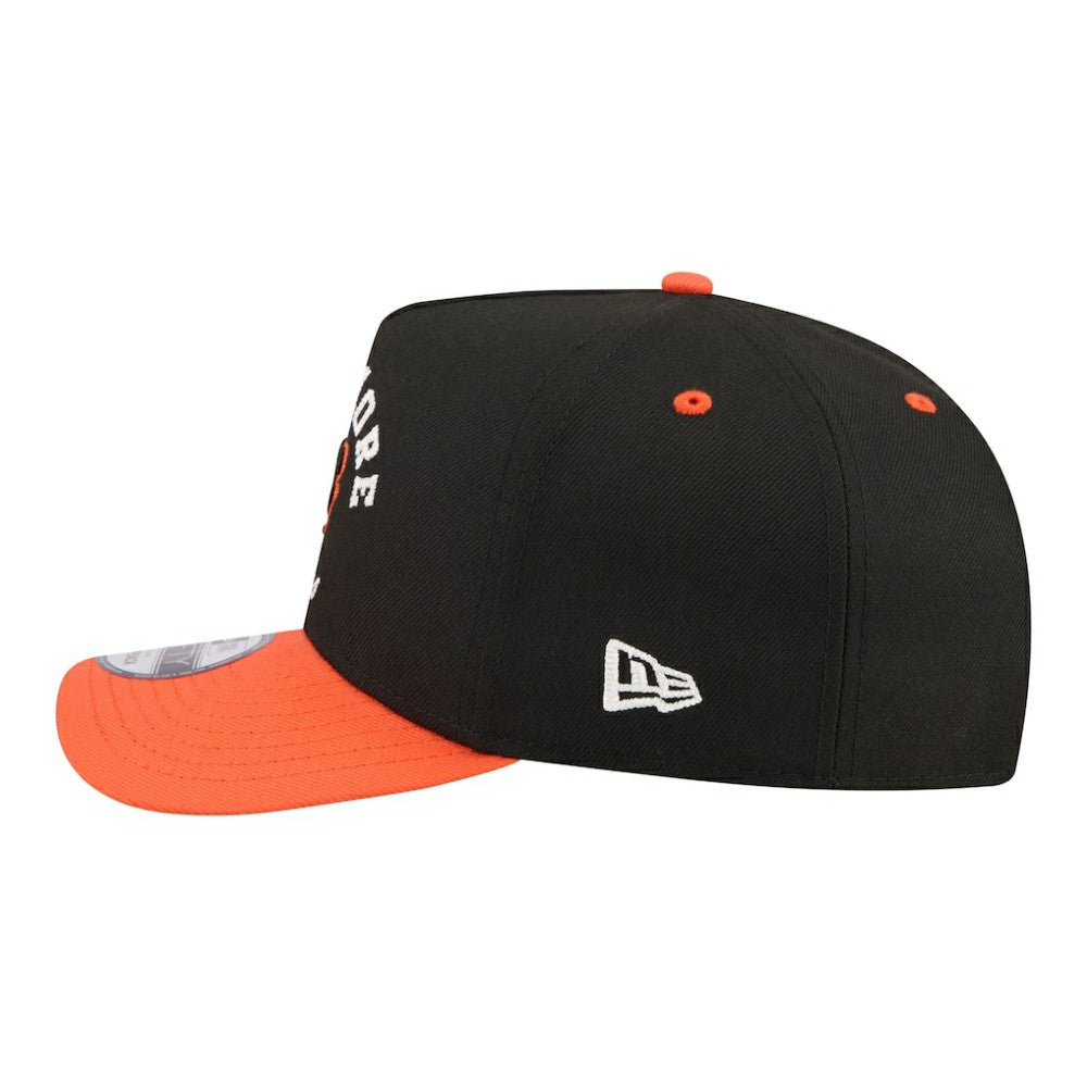 Baltimore Orioles New Era Arched A-Frame 9FIFTY Adjustable Hat - Black/Orange - New Era Lifestyle
