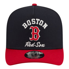 Boston Red Sox New Era Arched A-Frame 9FIFTY Adjustable Hat - Navy/Red - New Era Sale