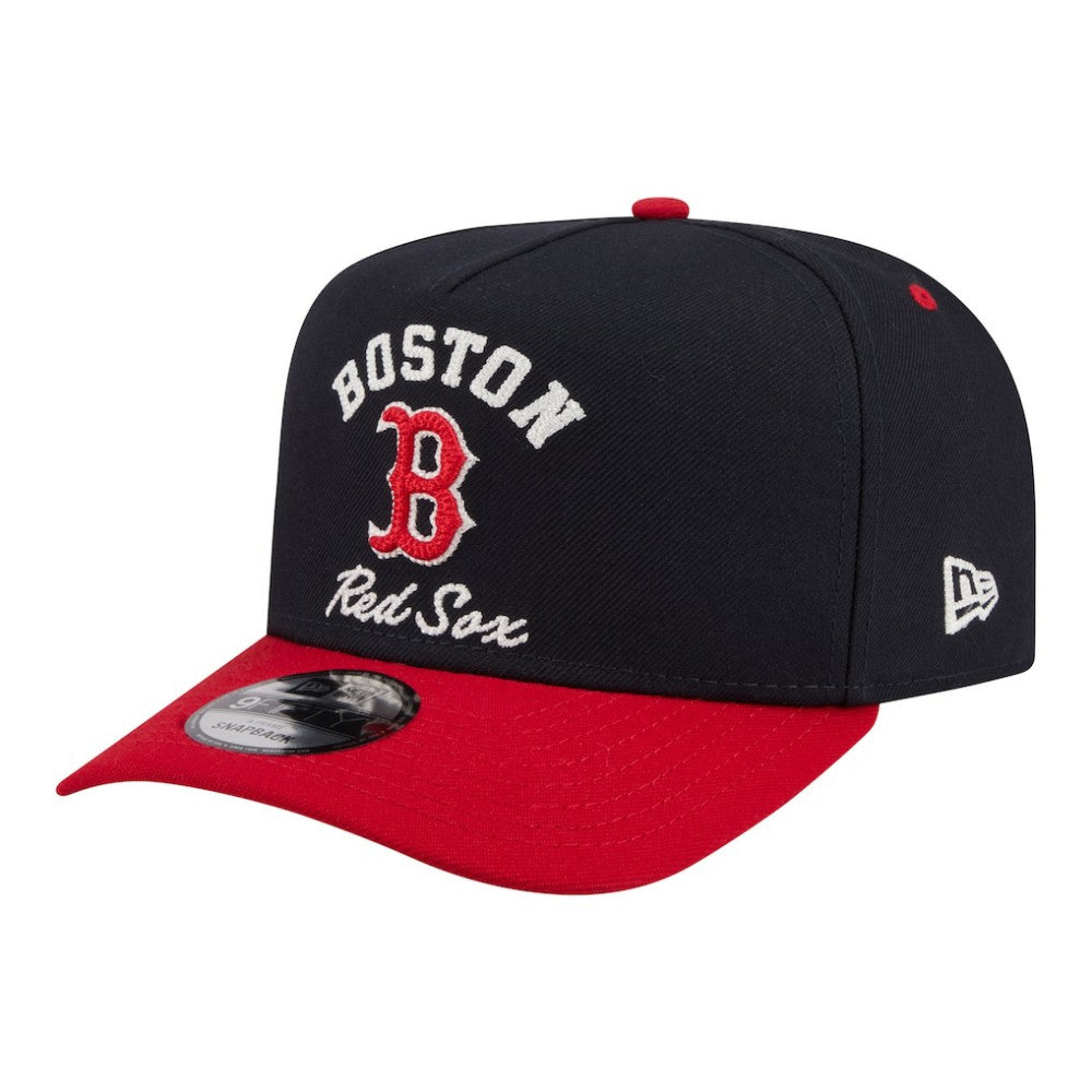Boston Red Sox New Era Arched A-Frame 9FIFTY Adjustable Hat - Navy/Red - New Era Sale